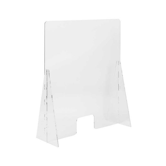 Acrylic Free-Standing Register Shield / Sneeze Guard, 35"H x 42"L