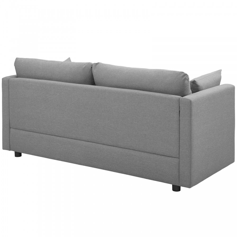 Activate 3 Piece Upholstered Fabric Set, Light Gray