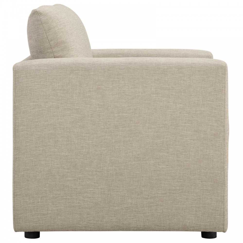 Activate Upholstered Fabric Armchair, Beige