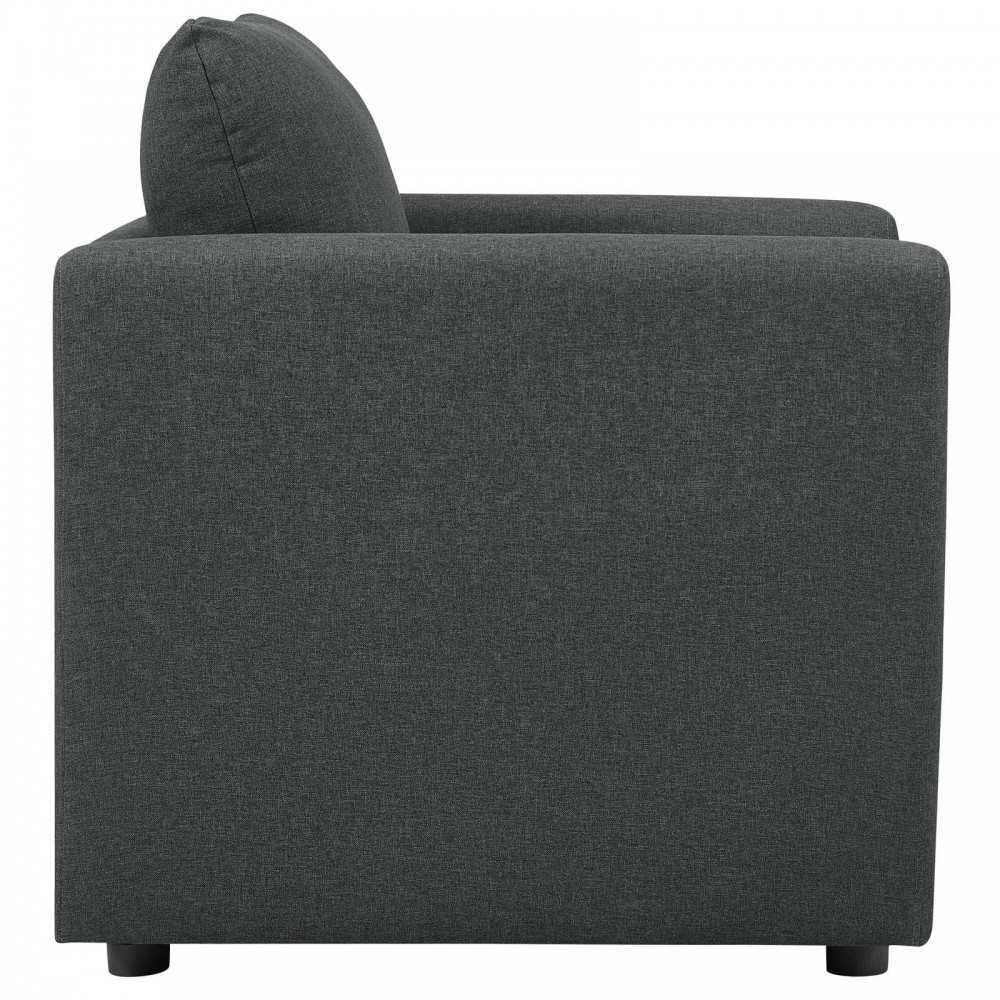 Activate Upholstered Fabric Armchair, Gray