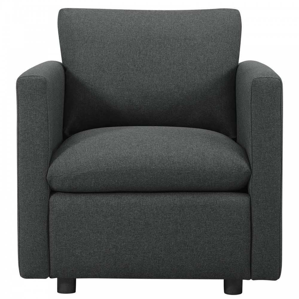 Activate Upholstered Fabric Armchair, Gray