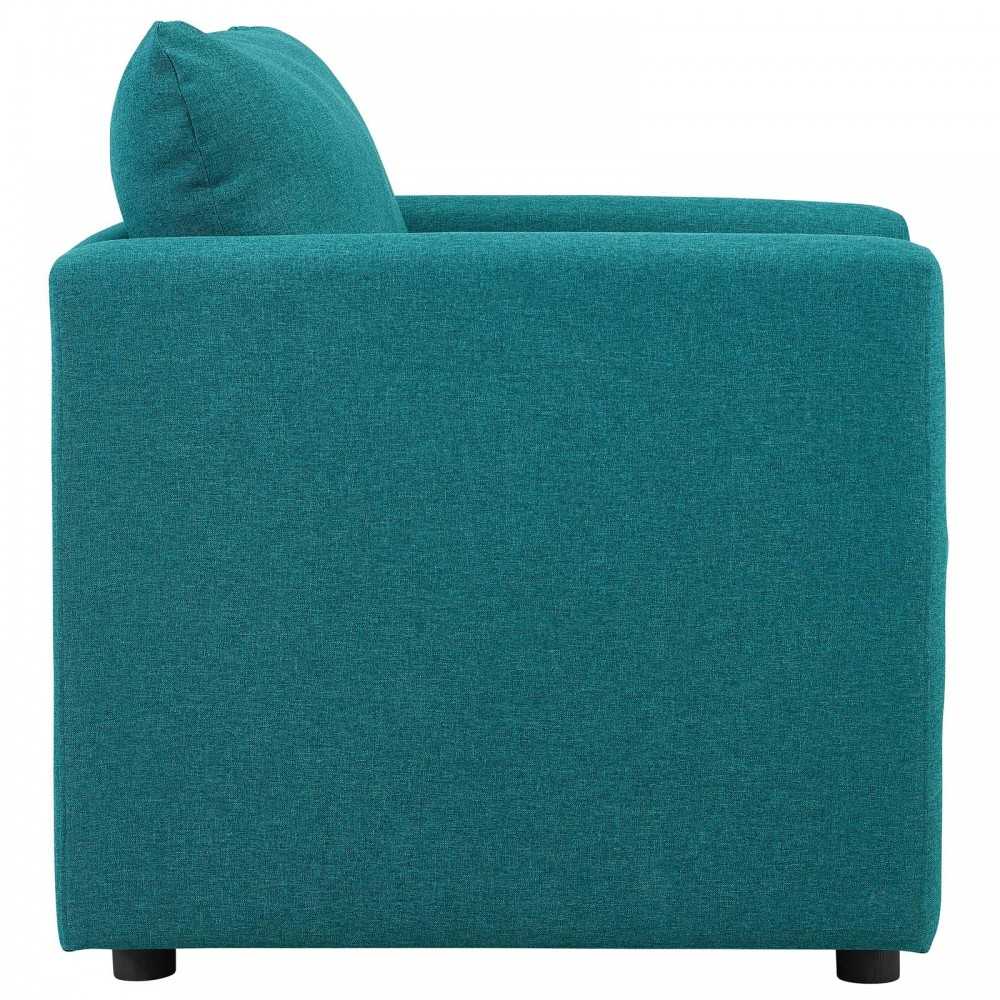 Activate Upholstered Fabric Armchair, Teal