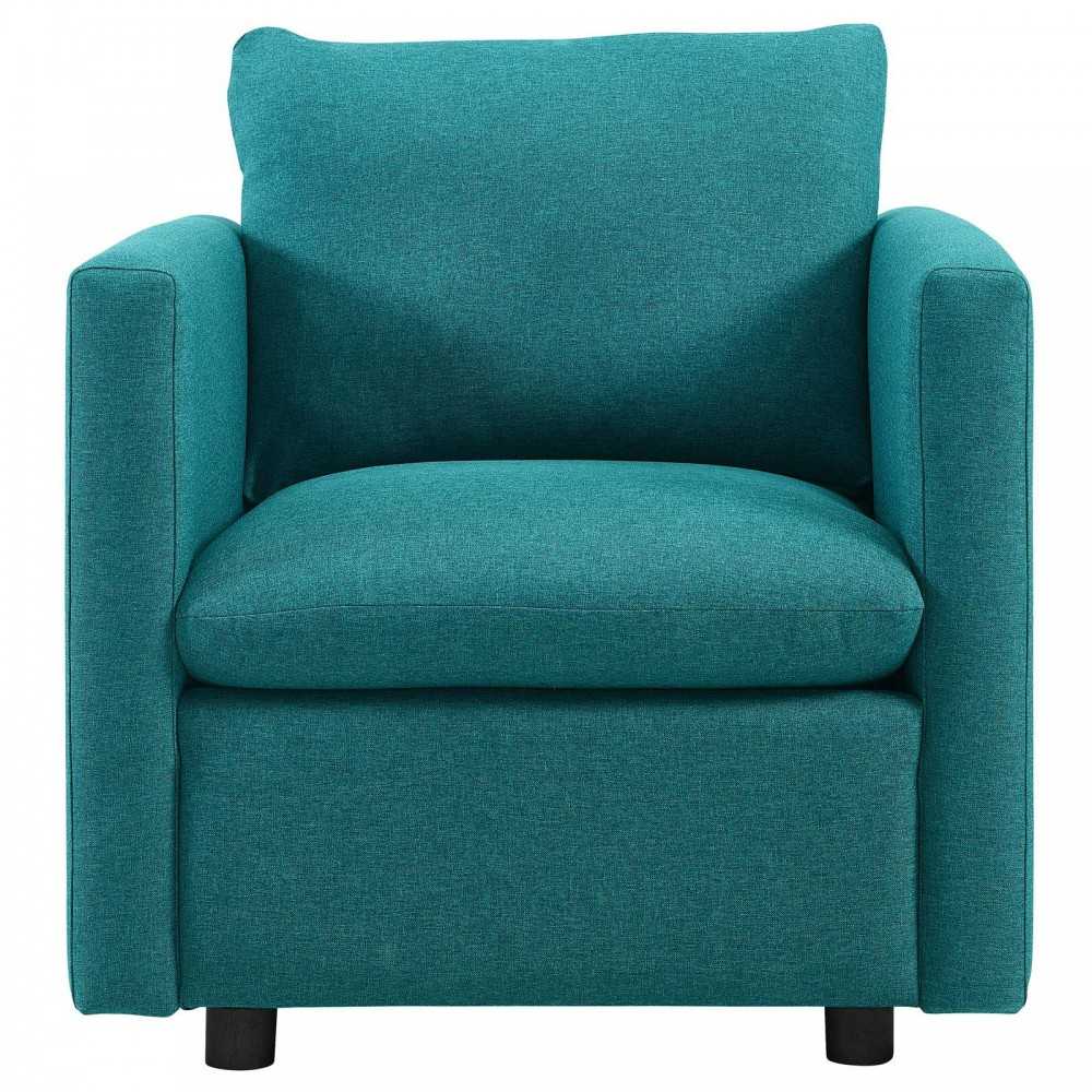 Activate Upholstered Fabric Armchair, Teal