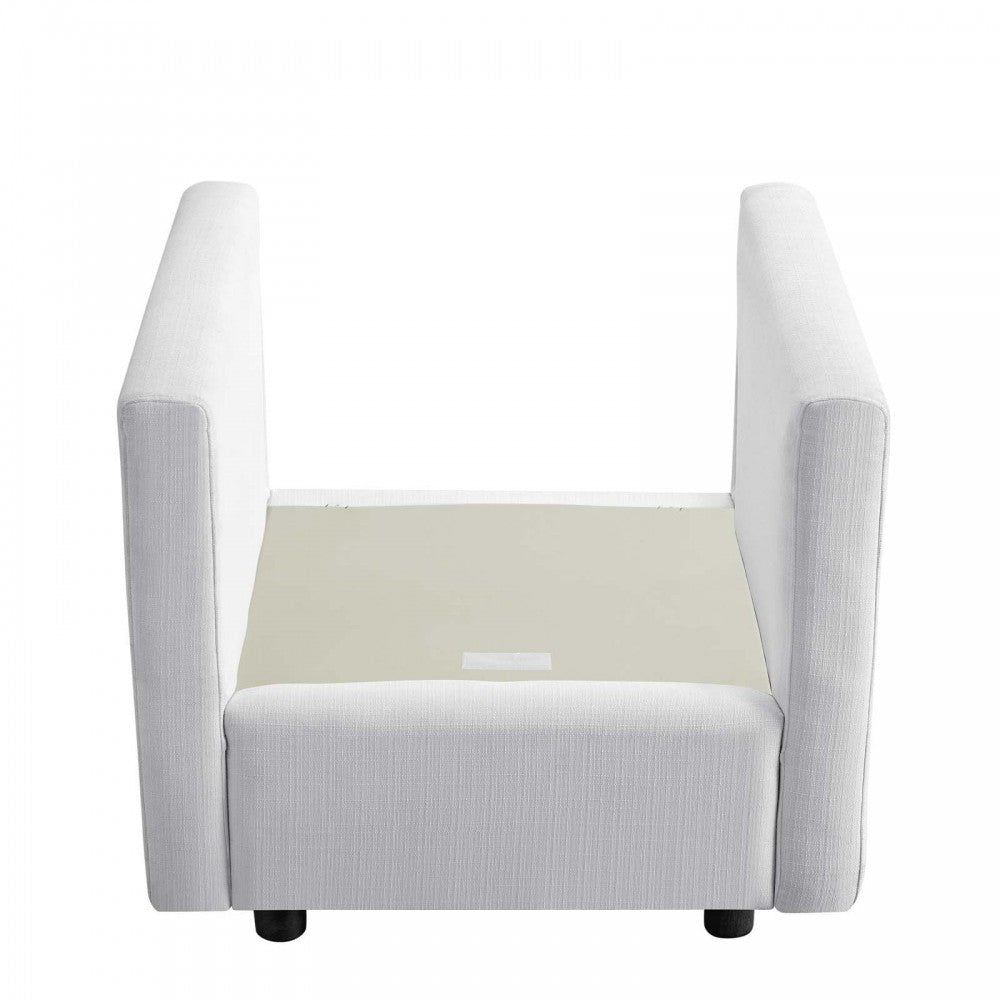 Activate Upholstered Fabric Armchair, White