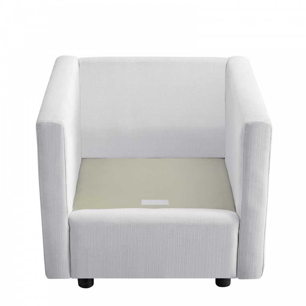 Activate Upholstered Fabric Armchair, White
