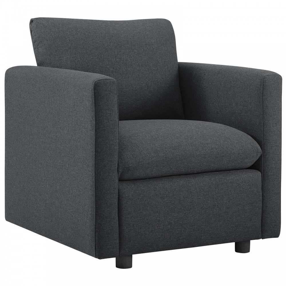 Activate Upholstered Fabric Armchair Set of 2, Gray