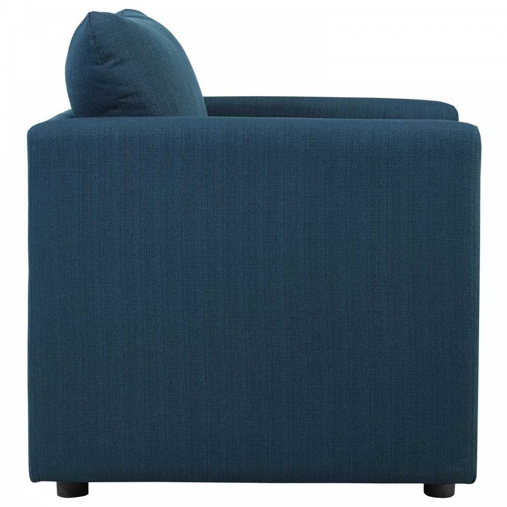 Activate Upholstered Fabric Armchair, Azure