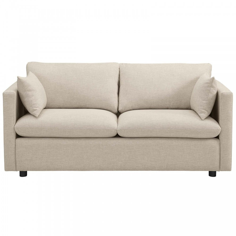 Activate Upholstered Fabric Sofa, Beige
