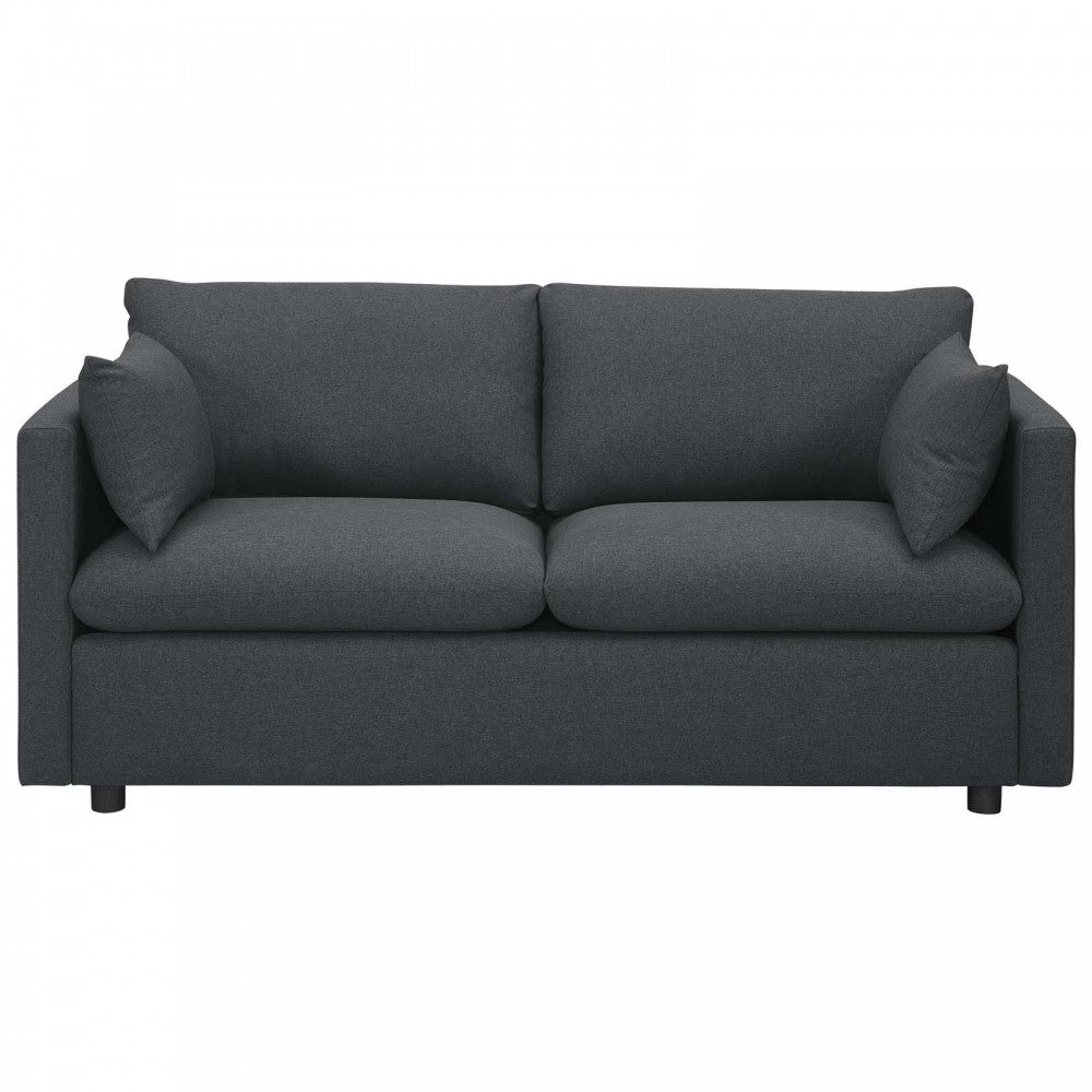 Activate Upholstered Fabric Sofa, Gray