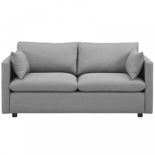Activate Upholstered Fabric Sofa, Light Gray