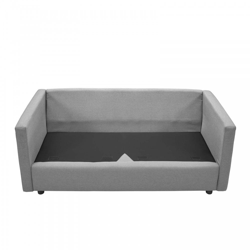 Activate Upholstered Fabric Sofa, Light Gray