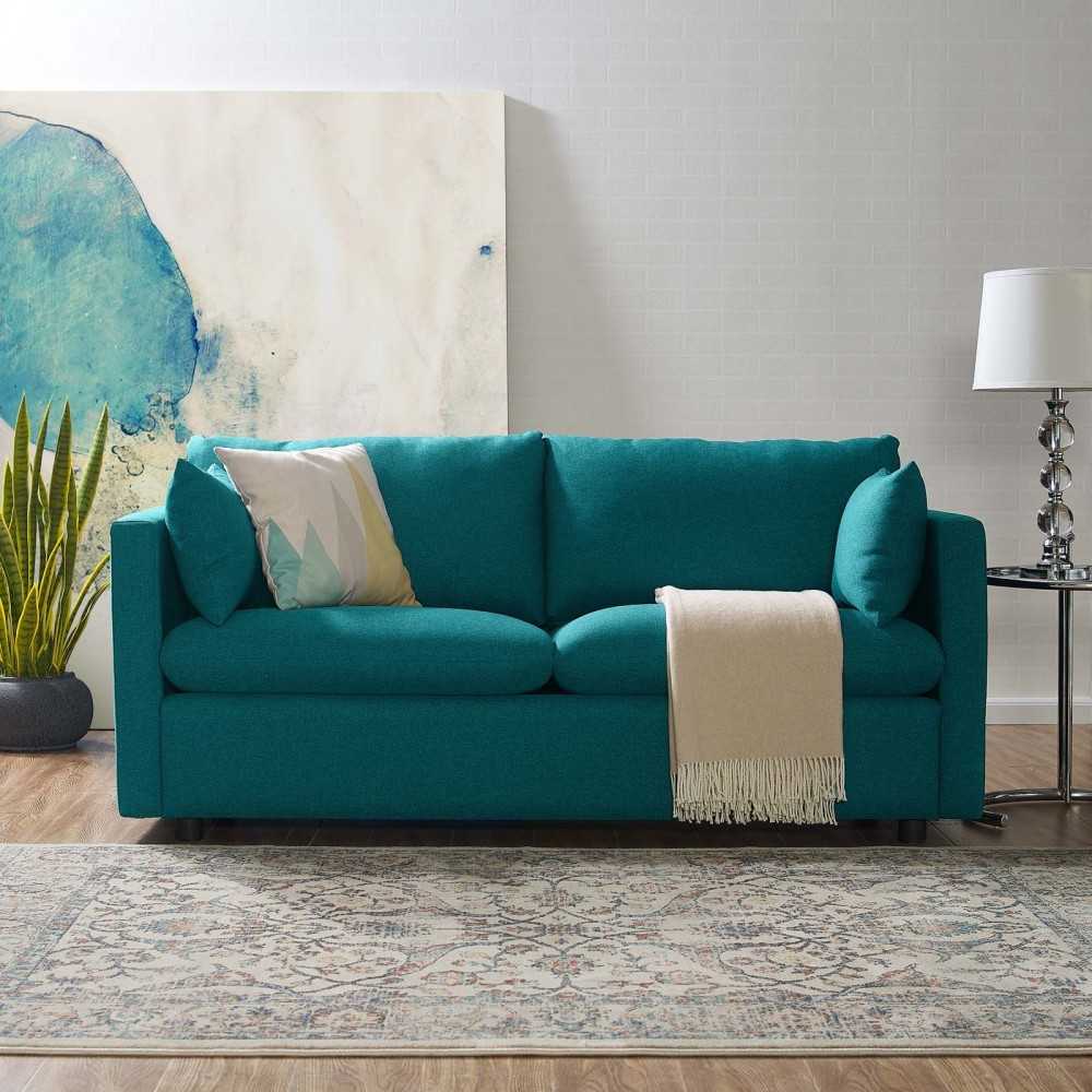 Activate Upholstered Fabric Sofa, Teal