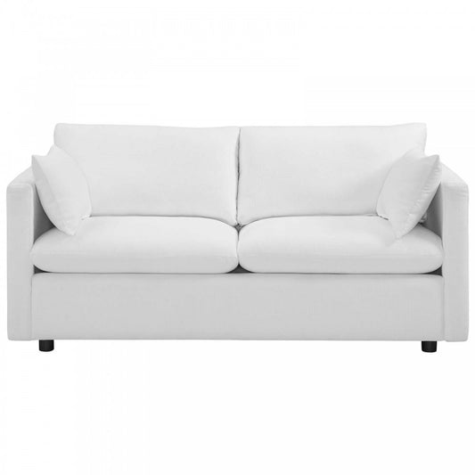 Activate Upholstered Fabric Sofa, White