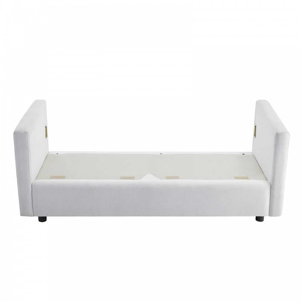 Activate Upholstered Fabric Sofa, White