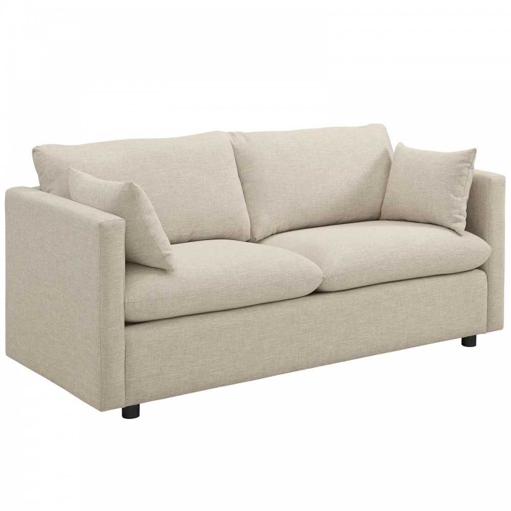 Activate Upholstered Fabric Sofa and Armchair Set, Beige