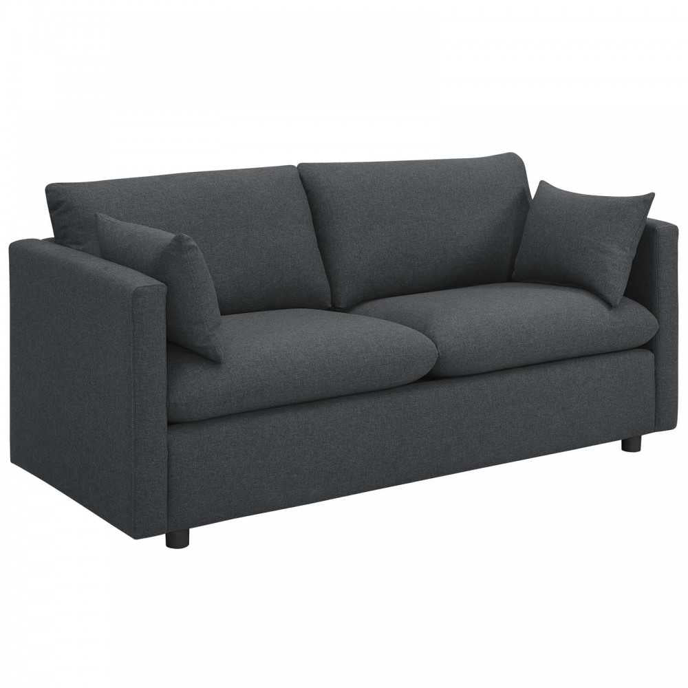 Activate Upholstered Fabric Sofa and Armchair Set, Gray