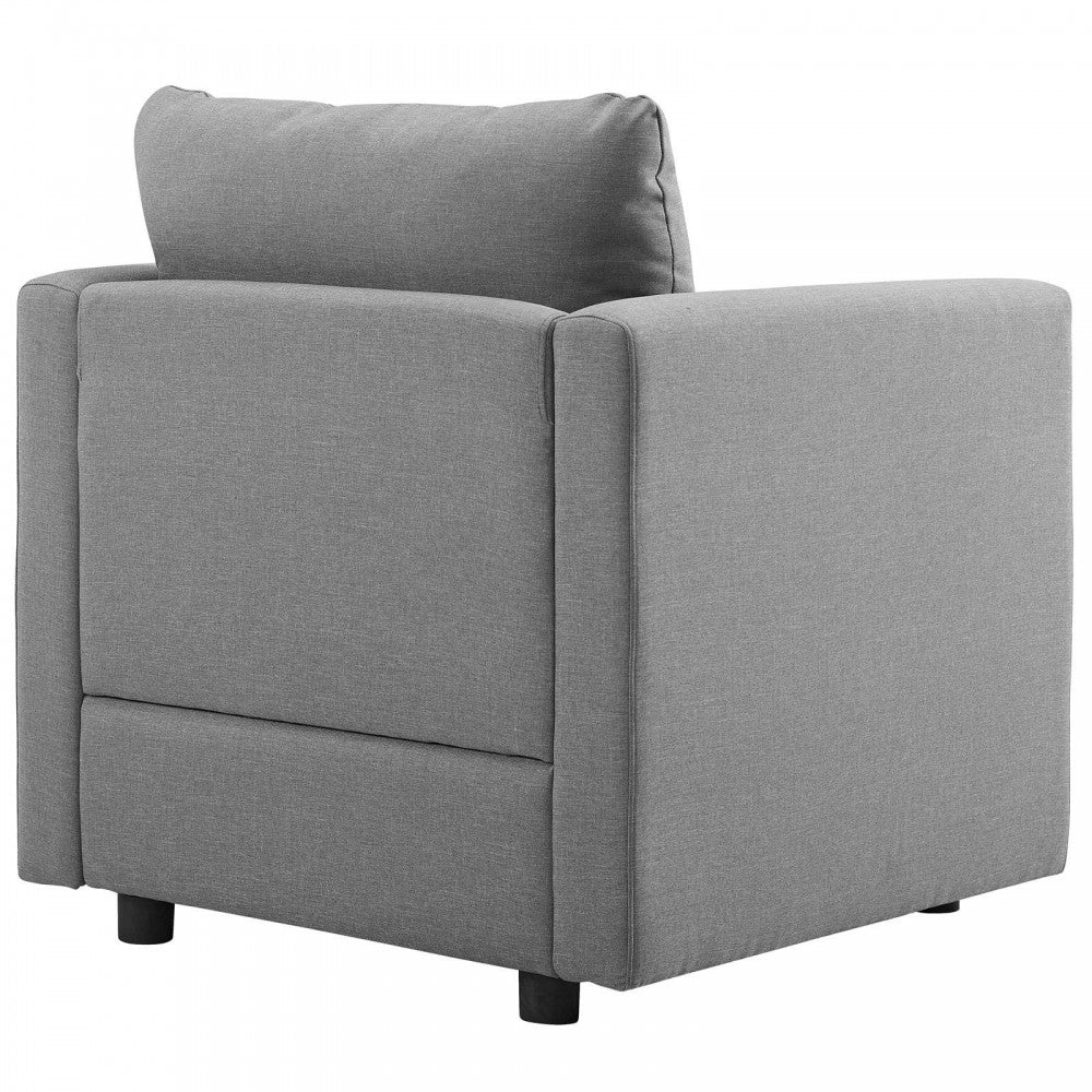 Activate Upholstered Fabric Sofa and Armchair Set, Light Gray