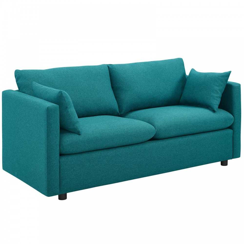Activate Upholstered Fabric Sofa and Armchair Set, Teal