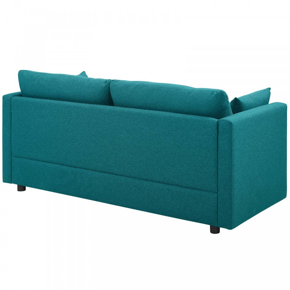 Activate Upholstered Fabric Sofa and Armchair Set, Teal