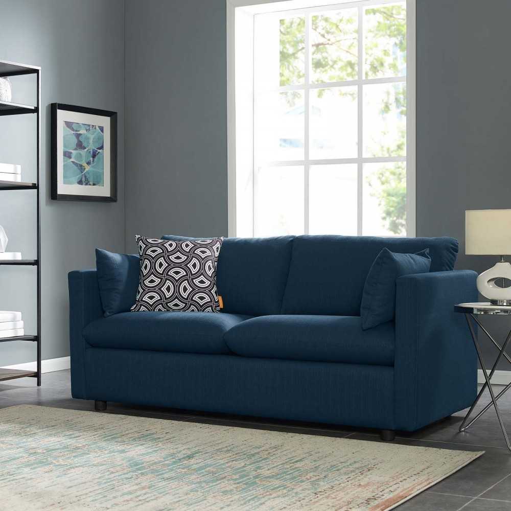Activate Upholstered Fabric Sofa, Azure