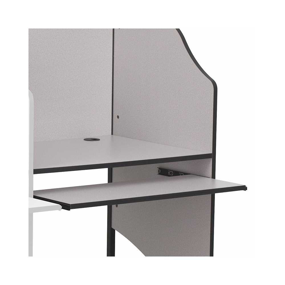 Add-On Study Carrel in Nebula Gray Finish