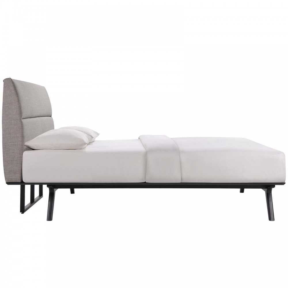 Addison 5 Piece Queen Bedroom Set, Black Gray