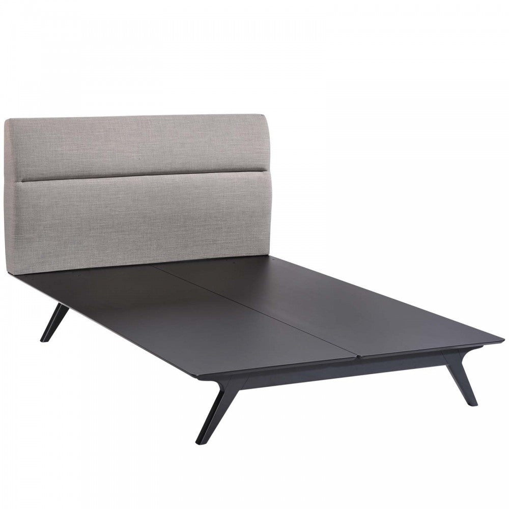Addison 5 Piece Queen Bedroom Set, Black Gray