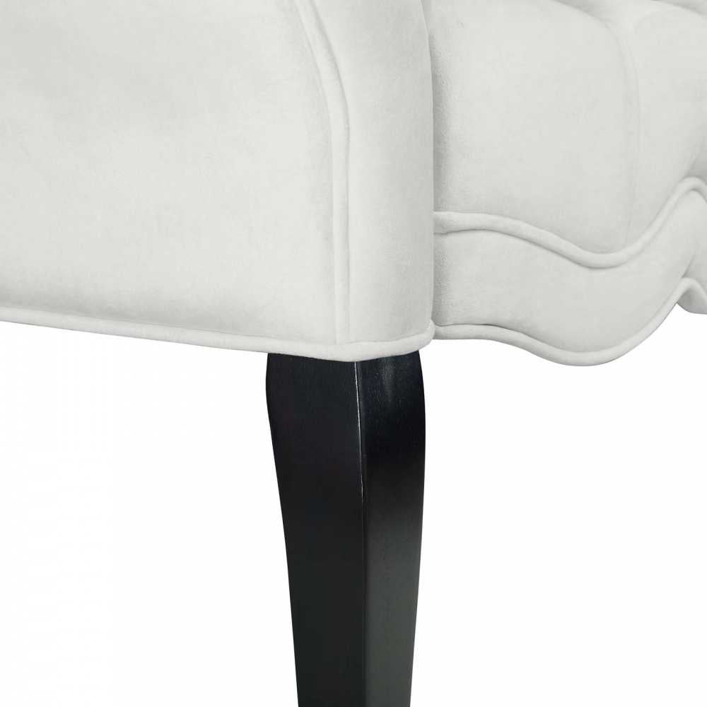 Adelia Chesterfield Style Button Tufted Performance Velvet Bench, White