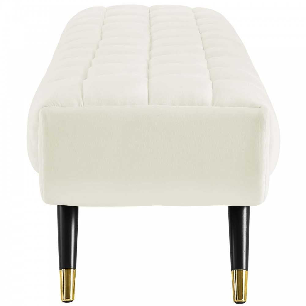 Adept Performance Velvet Bench, Ivory