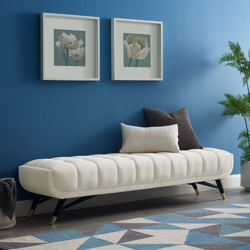 Adept Performance Velvet Bench, Ivory