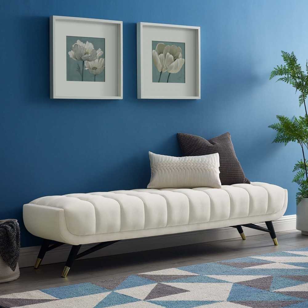 Adept Performance Velvet Bench, Ivory