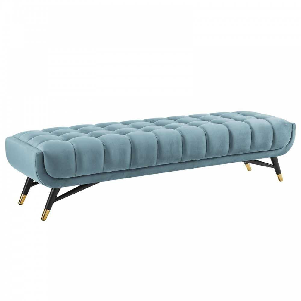 Adept Performance Velvet Bench, Sea Blue