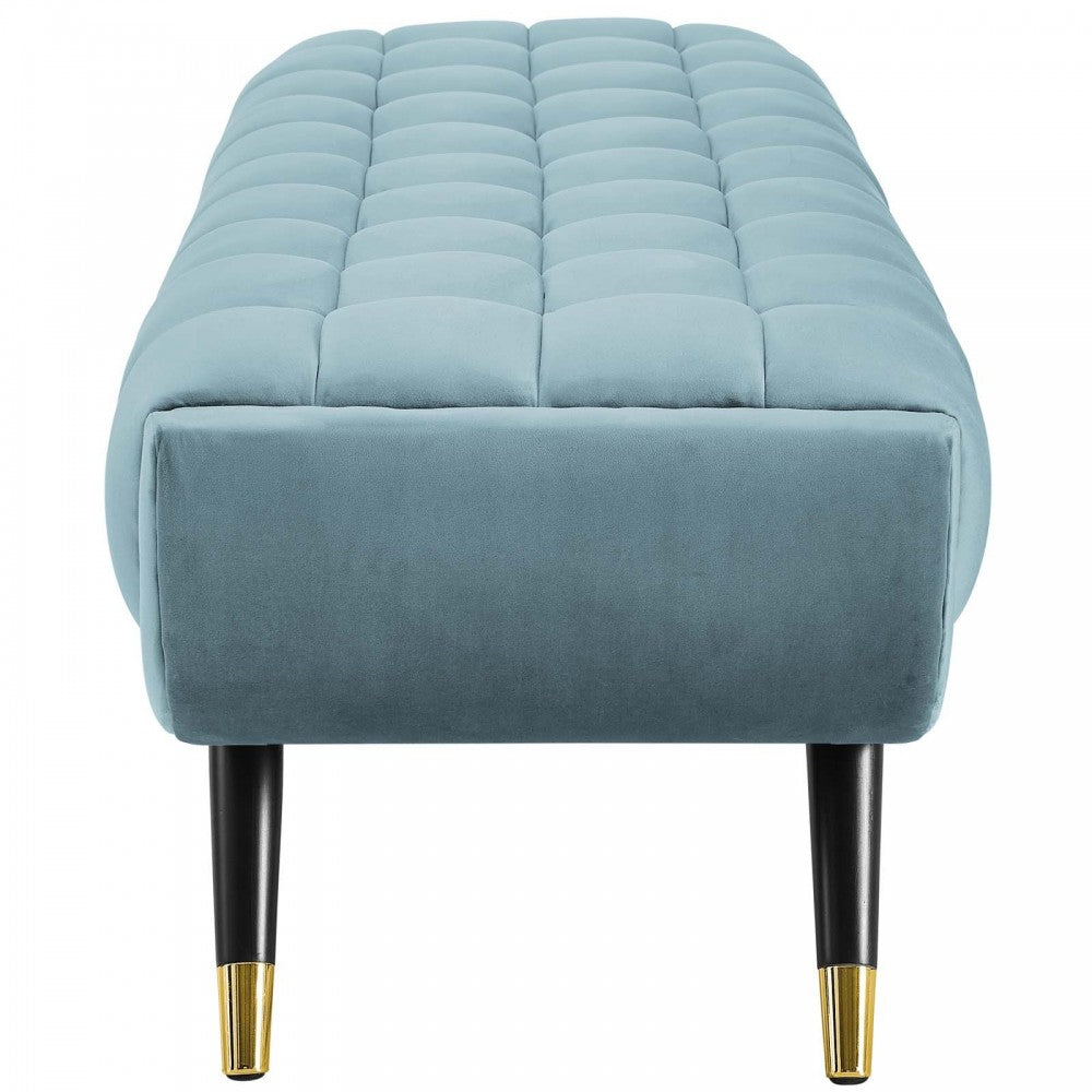 Adept Performance Velvet Bench, Sea Blue