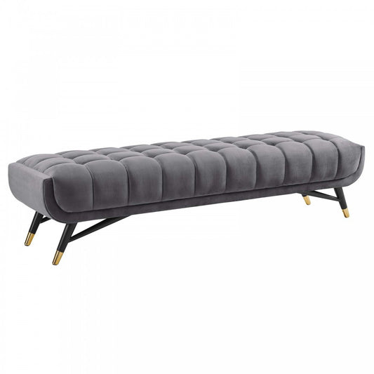 Adept Performance Velvet Bench, Gray