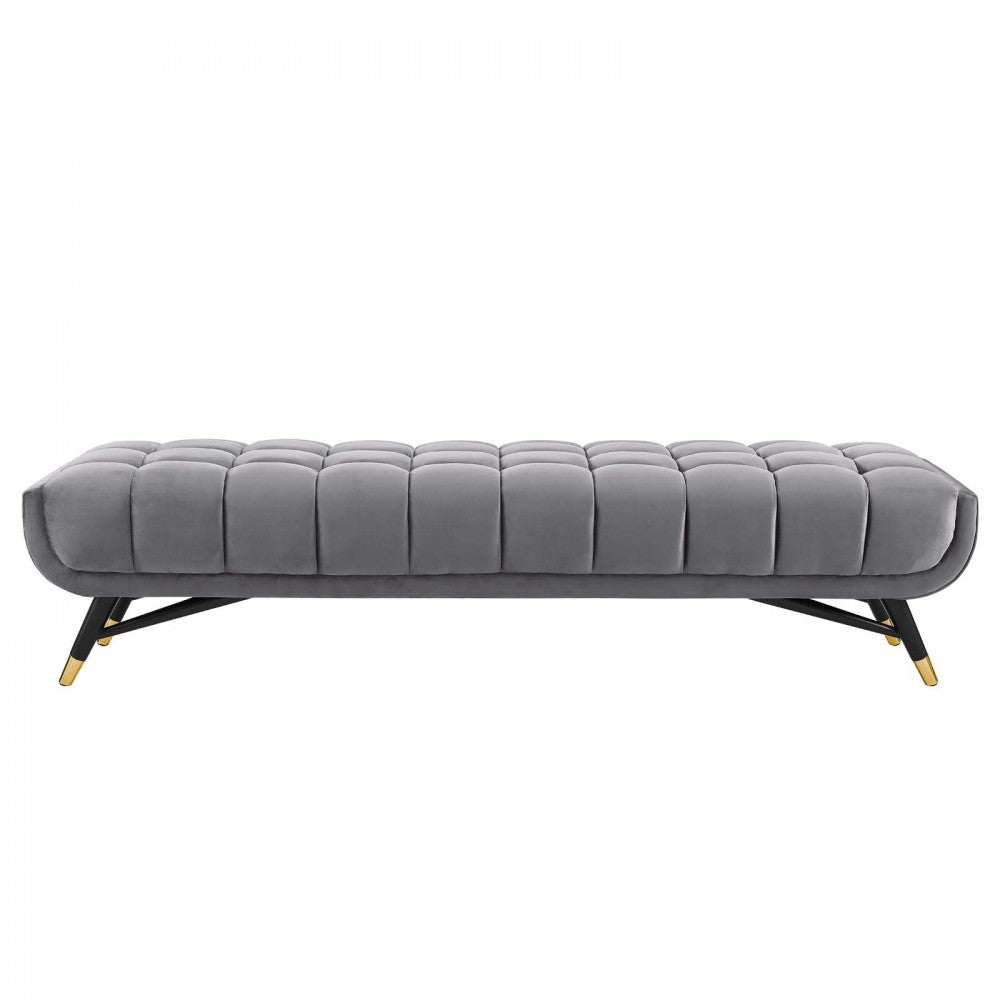 Adept Performance Velvet Bench, Gray