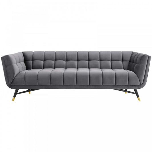 Adept Performance Velvet Sofa, Gray