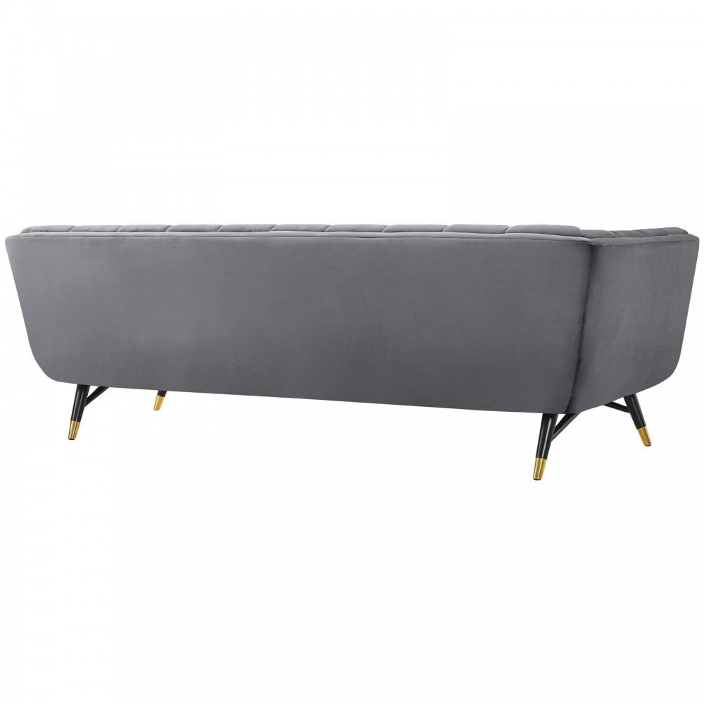 Adept Performance Velvet Sofa, Gray