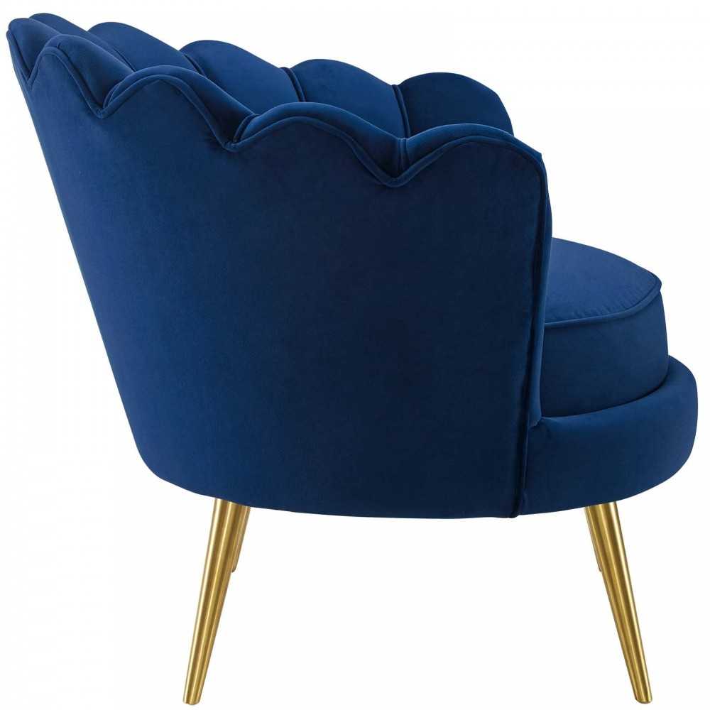 Admire Accent Armchair Performance Velvet Set of 2, Navy