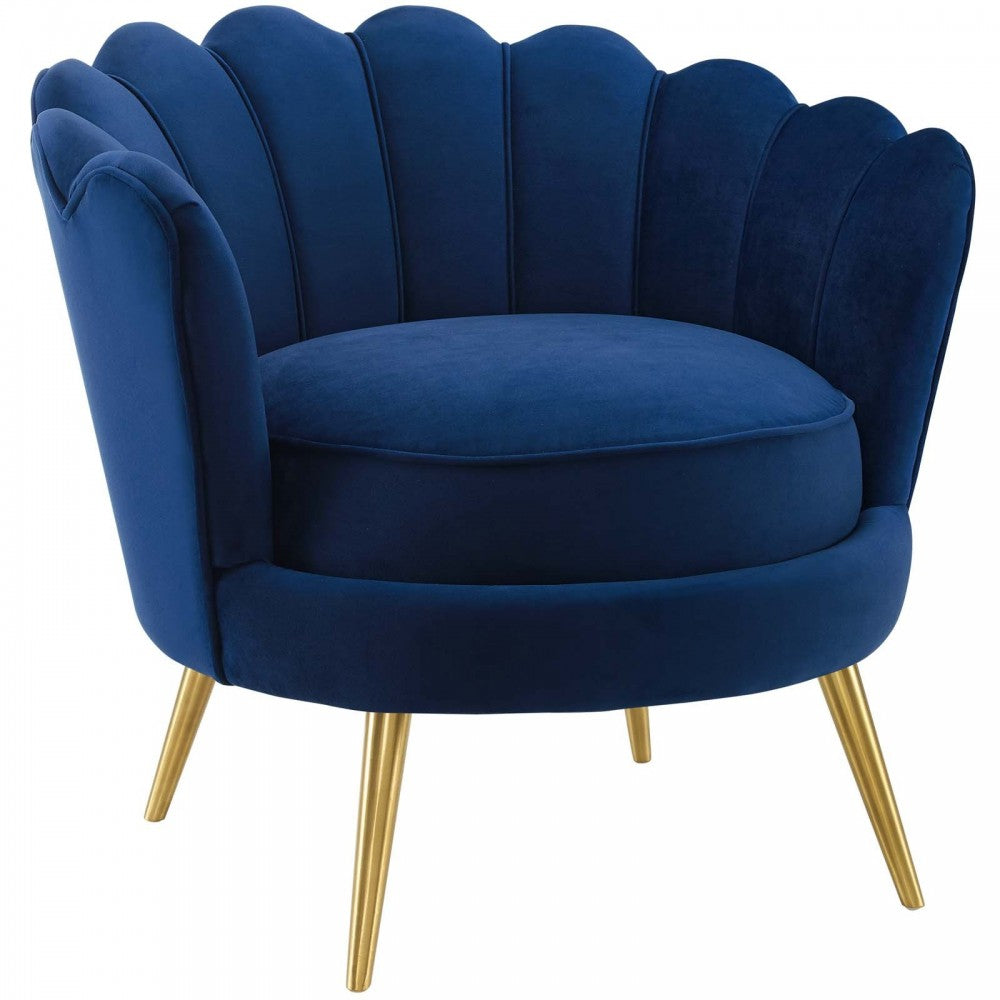 Admire Accent Armchair Performance Velvet Set of 2, Navy