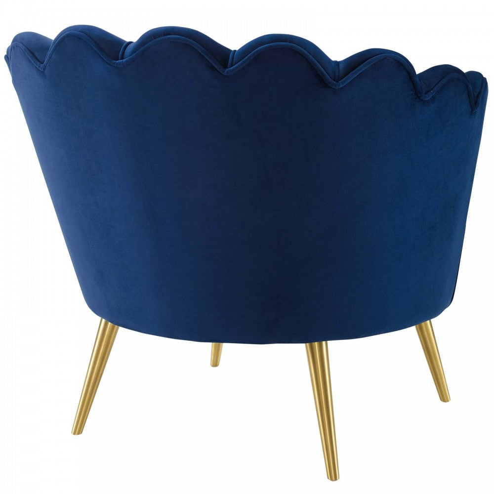 Admire Accent Armchair Performance Velvet Set of 2, Navy