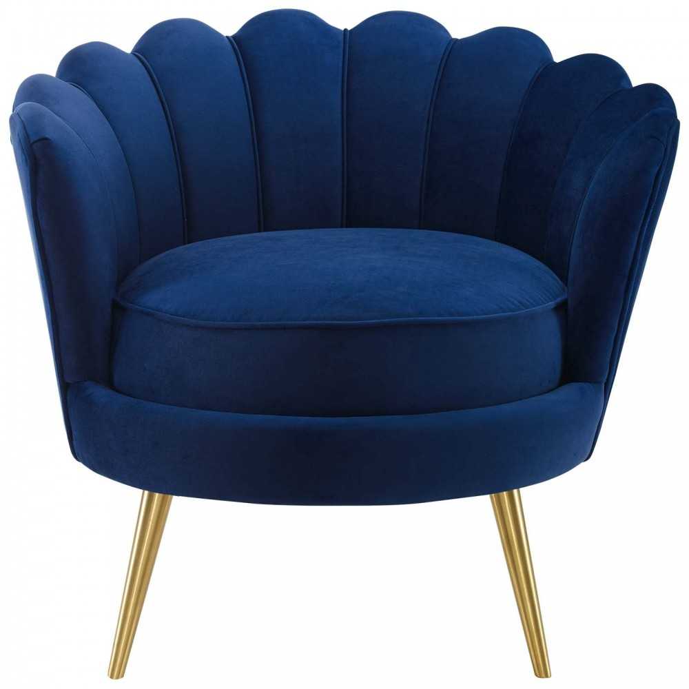 Admire Accent Armchair Performance Velvet Set of 2, Navy
