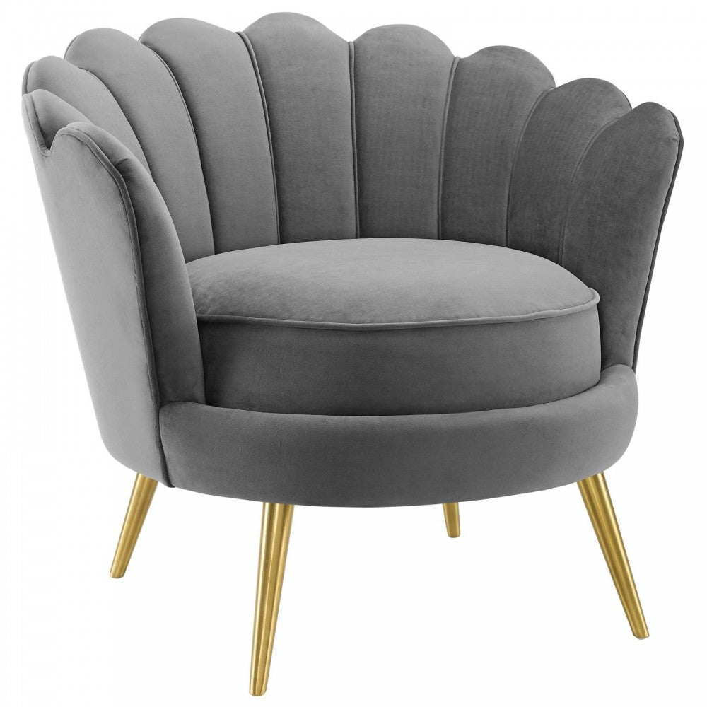 Admire Accent Armchair Performance Velvet Set of 2, Gray
