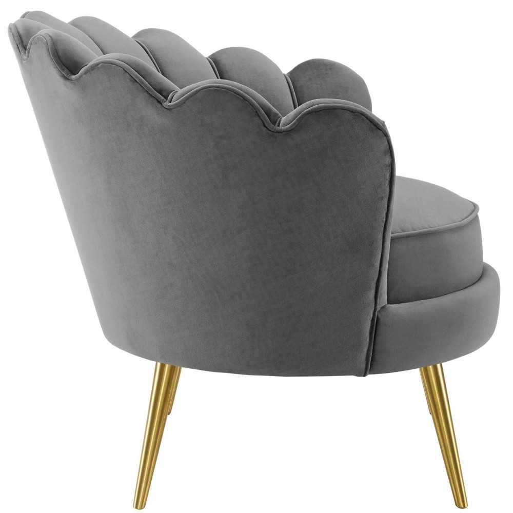 Admire Accent Armchair Performance Velvet Set of 2, Gray