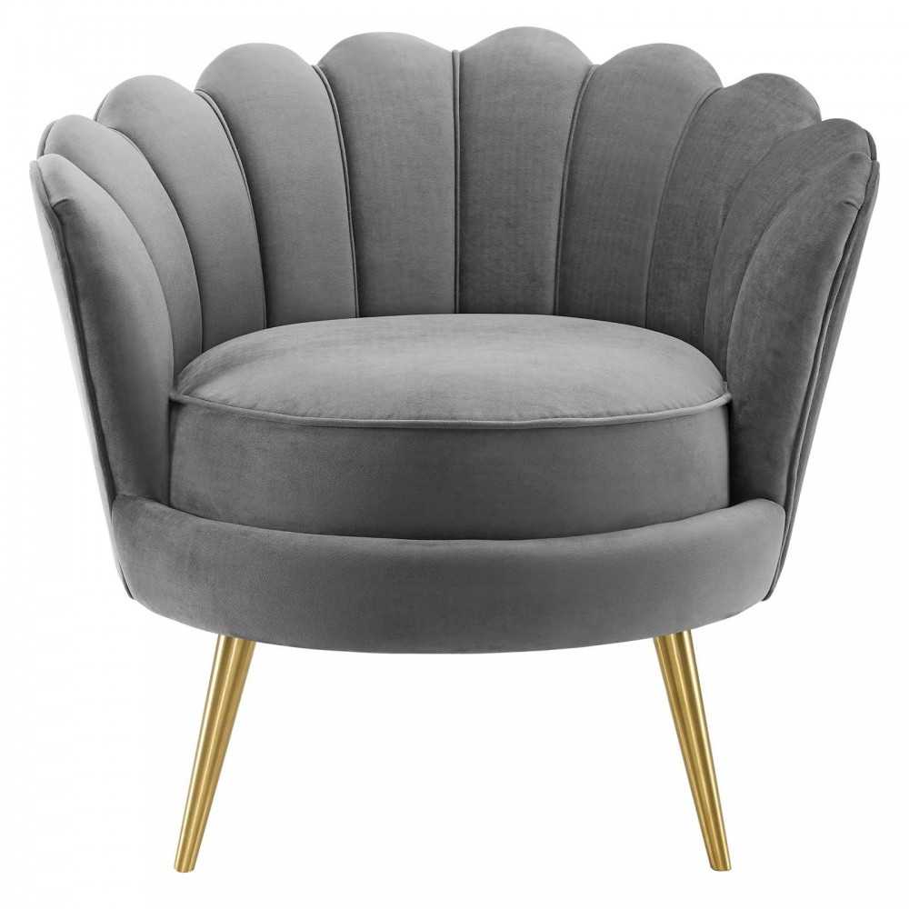 Admire Accent Armchair Performance Velvet Set of 2, Gray