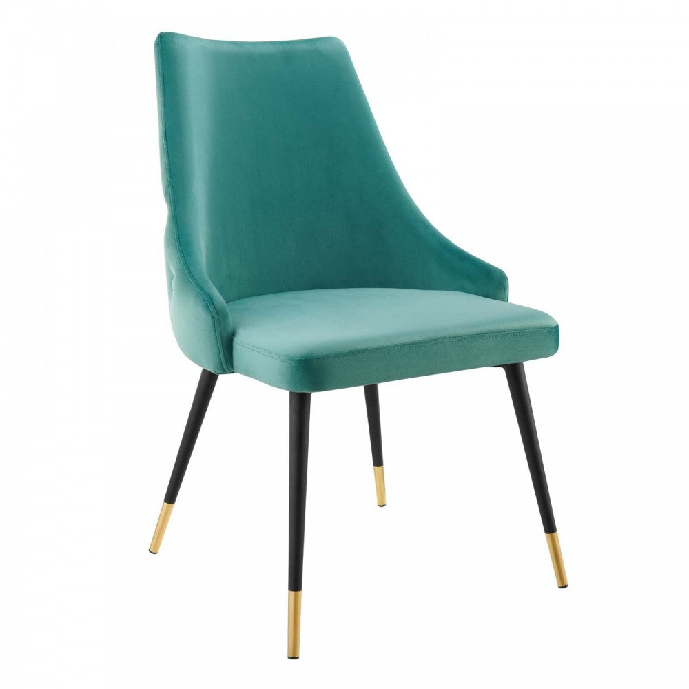 Adorn Dining Side Chair Performance Velvet Set of 2, Teal