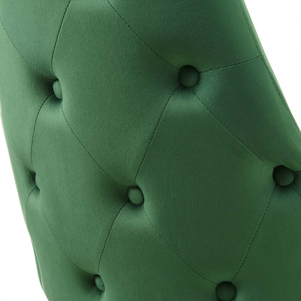 Adorn Dining Side Chair Performance Velvet Set of 2, Emerald