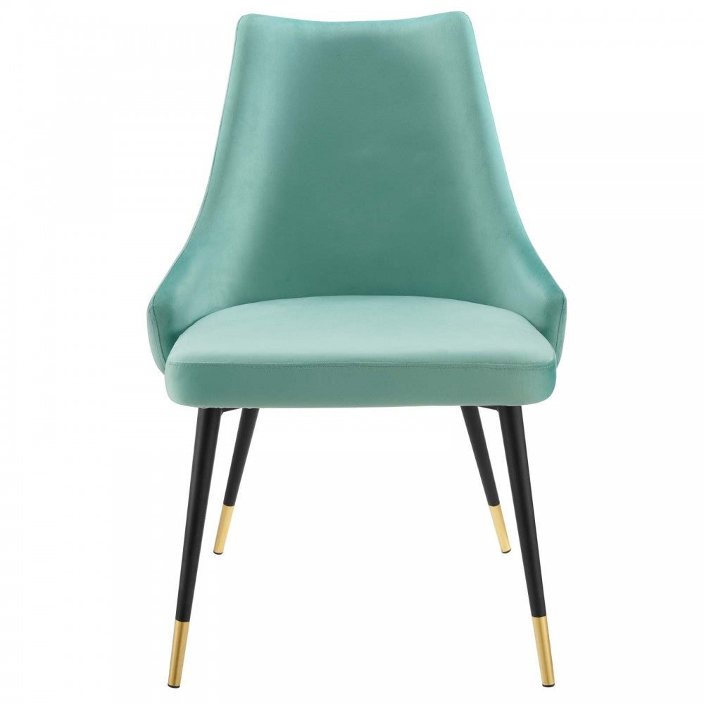 Adorn Dining Side Chair Performance Velvet Set of 2, Mint
