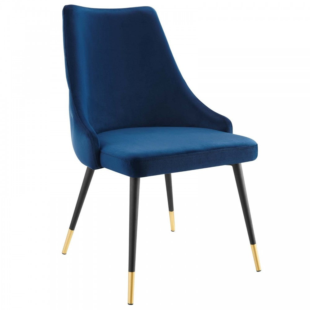 Adorn Dining Side Chair Performance Velvet Set of 2, Navy