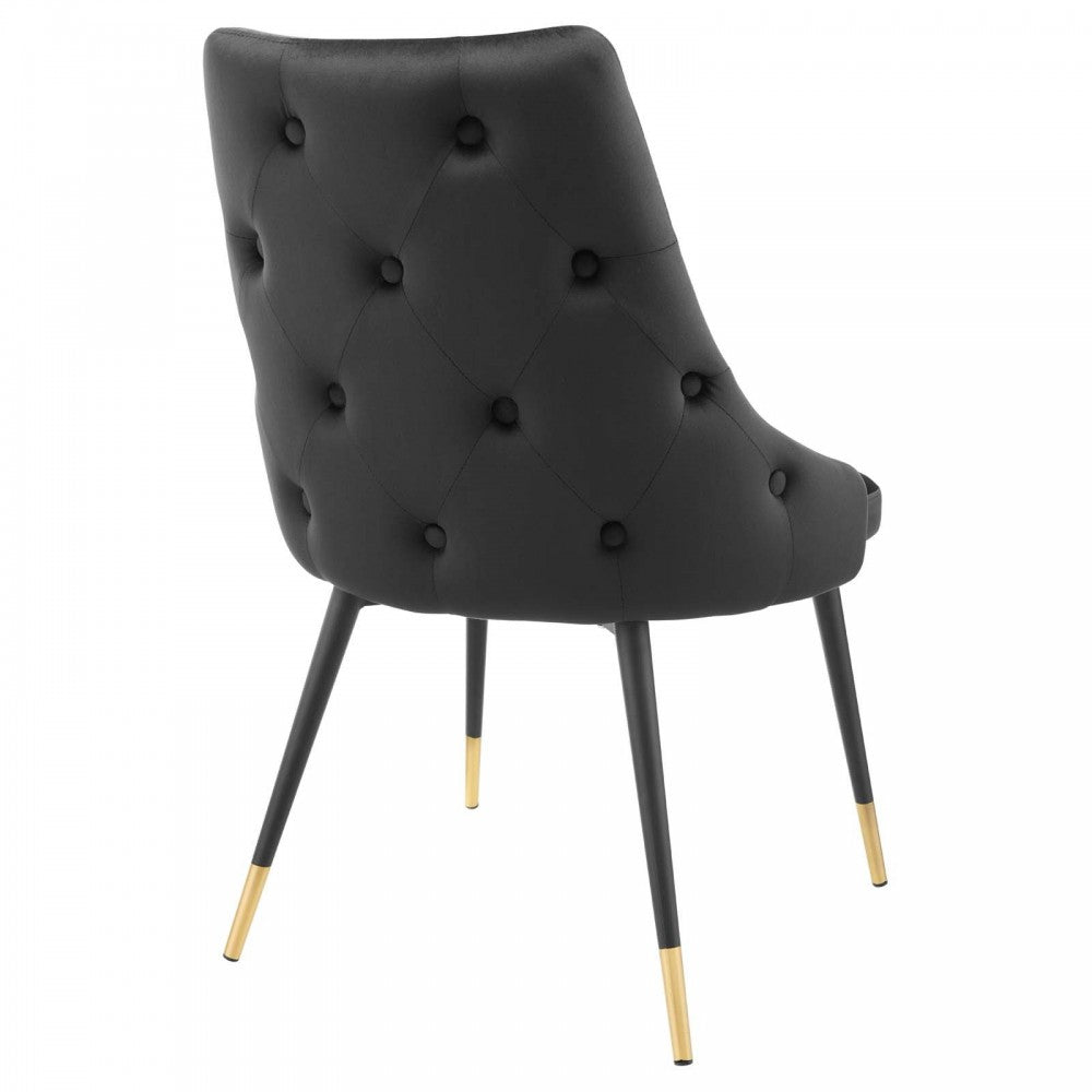 Adorn Dining Side Chair Performance Velvet Set of 2, Black