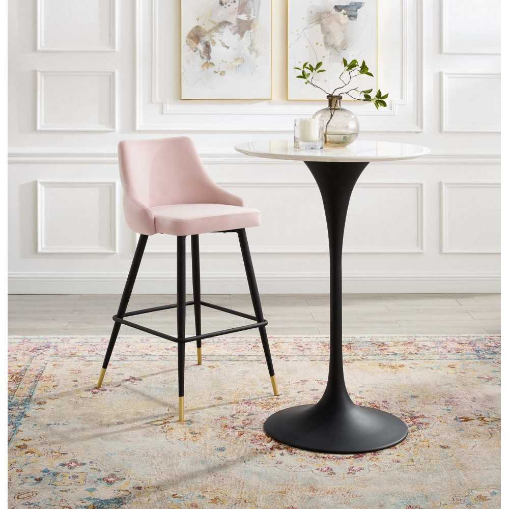 Adorn Performance Velvet Bar Stool, Pink